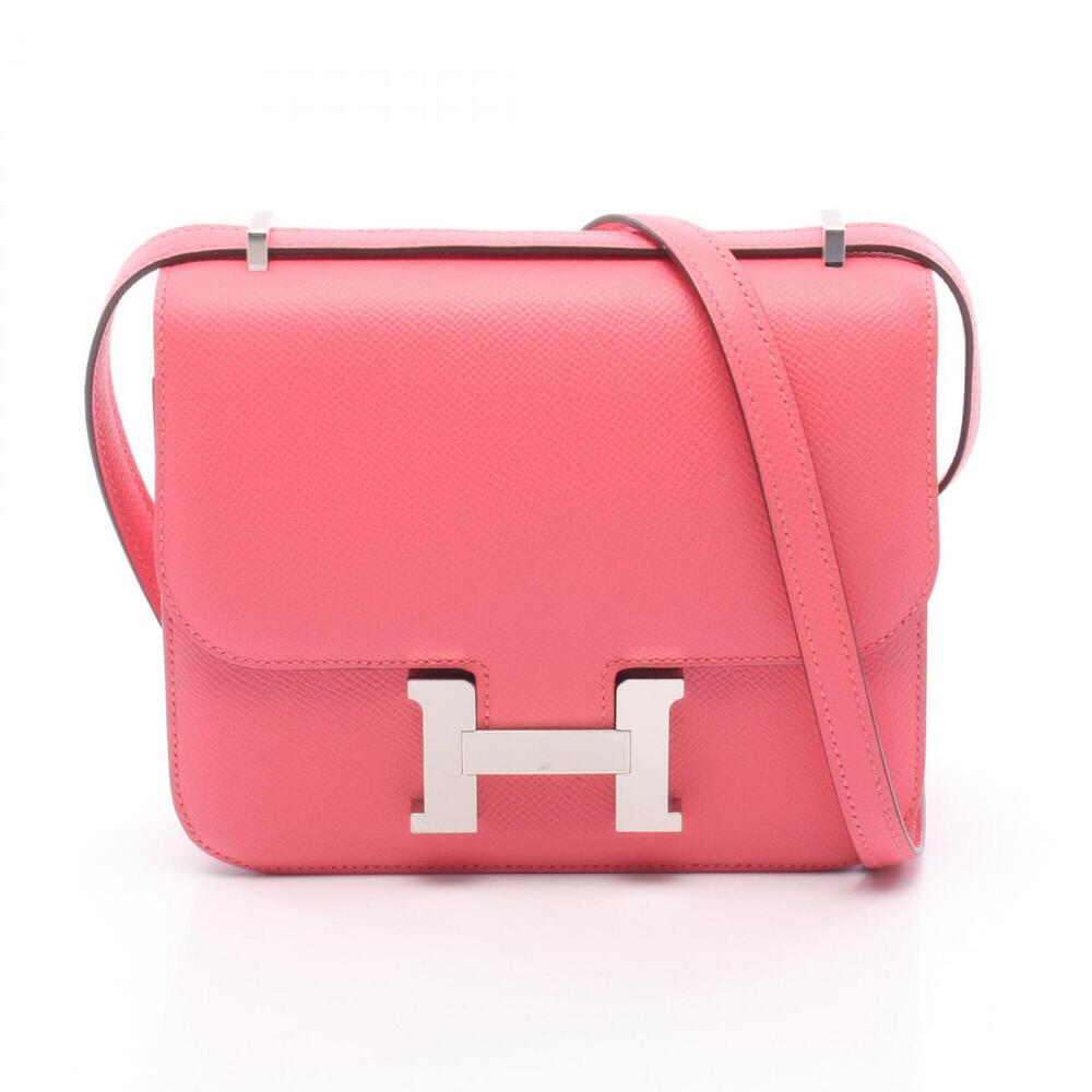 Hermes Constance 3 Mini Rose Azalee Shoulder Bag/Handbag, Veau Epsom Leather,...